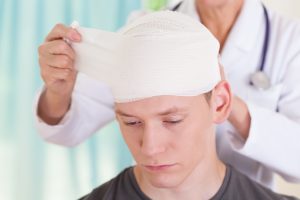 Picture of Boy With Head Injury